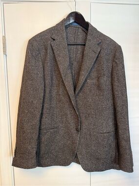 Men's Textured Brown Sport Coat - Classic Single-Breasted Blazer